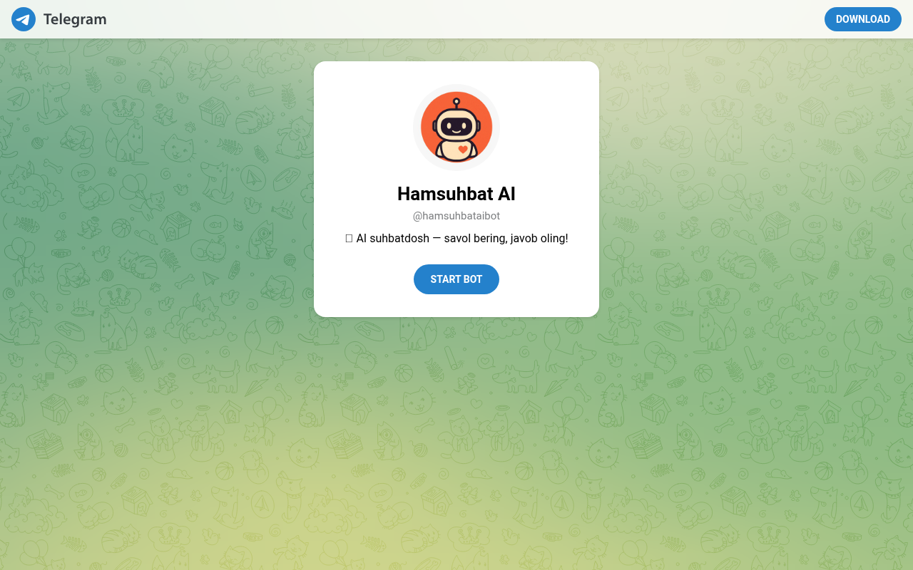 Hamsuhbat AI Conversational Bot
