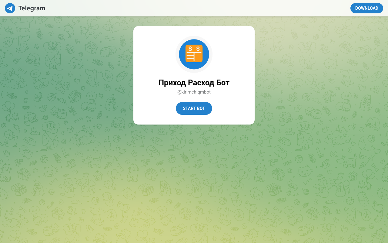 Kirim-Chiqim Finance Bot